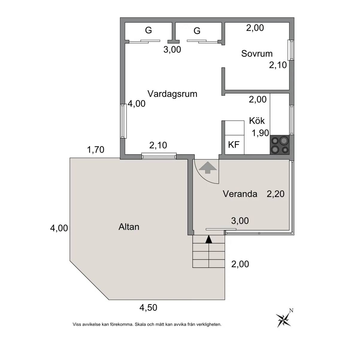 Floor plan for Österängsvägen 26