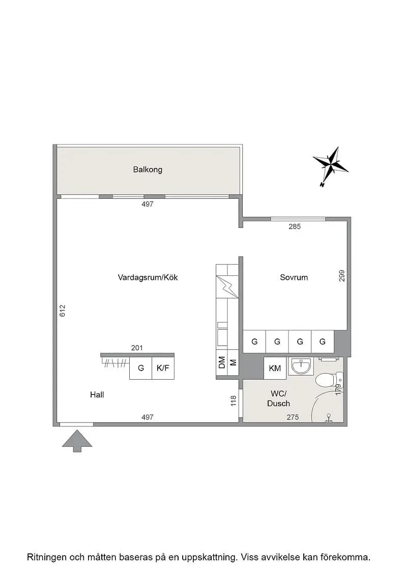 Floor plan for Hammarkullegatan 6