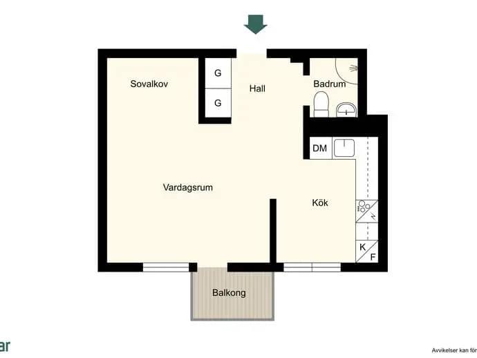 Planritning för Uppfartsvägen 5
