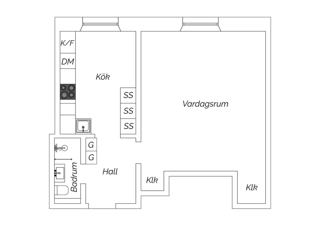 Floor plan for Kristinebergsvägen 7
