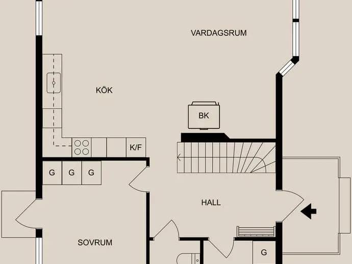 Floor plan for Uvmarö Knallen 5