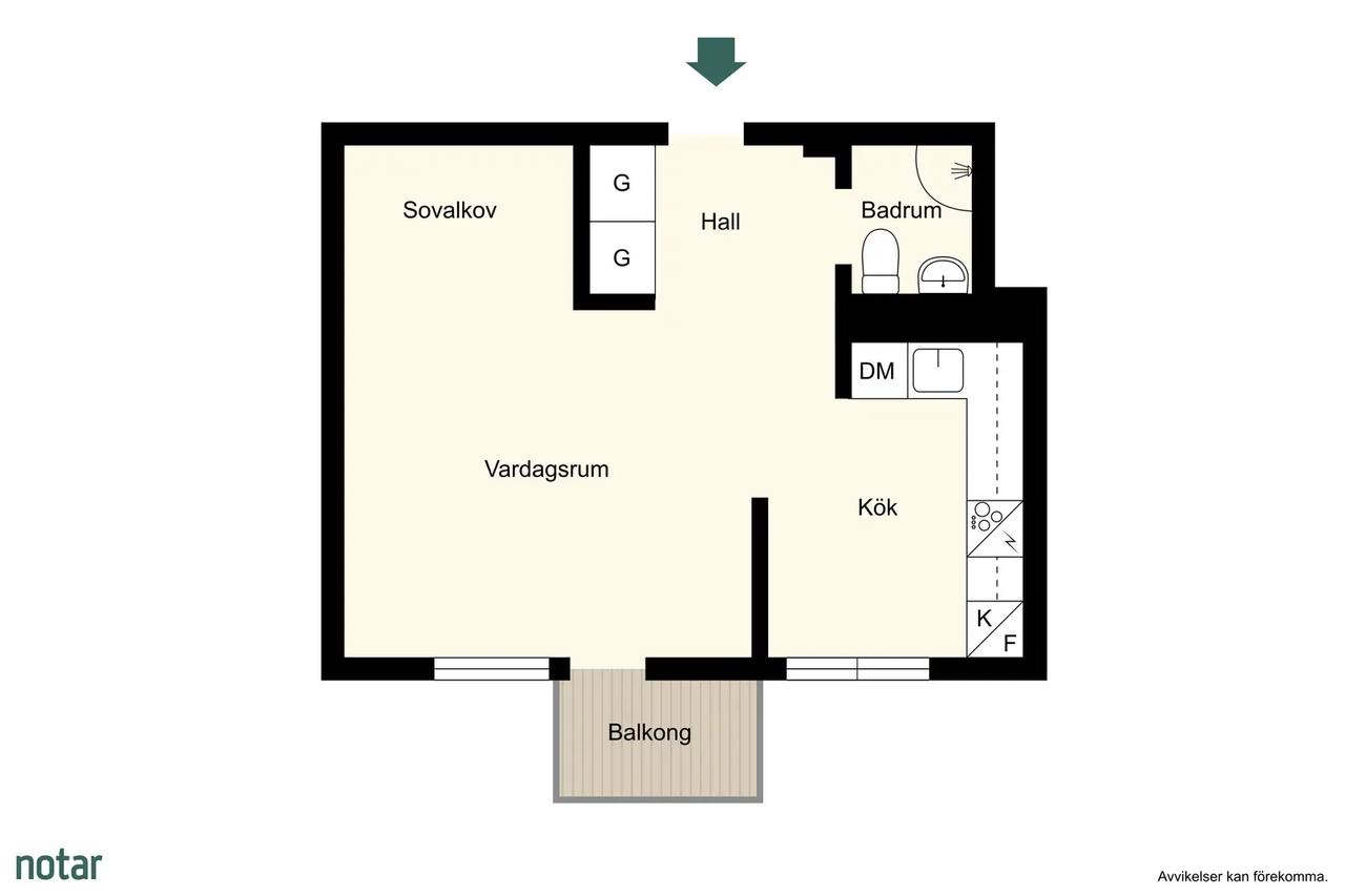 Planritning för Uppfartsvägen 5