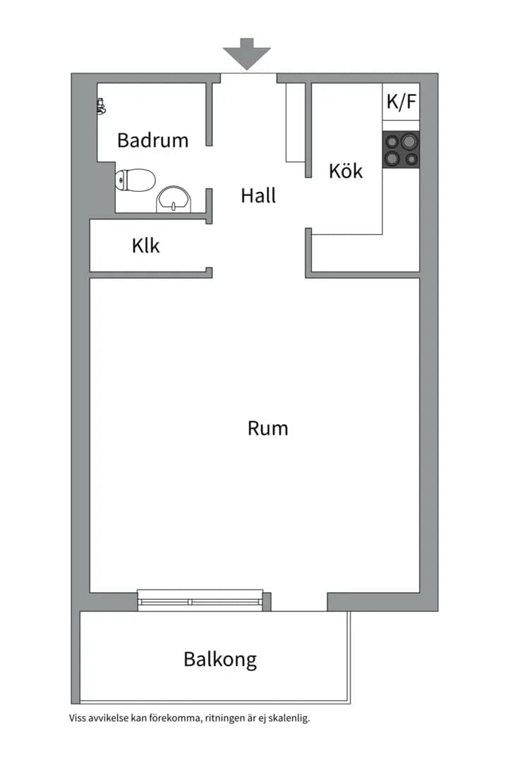 Floor plan for Vaksalagatan 44 B
