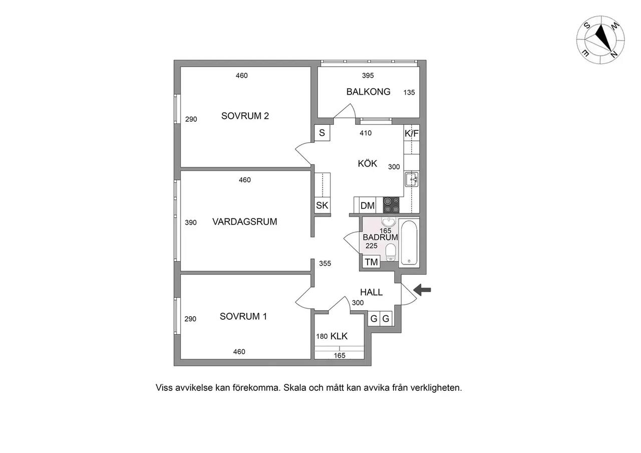 Floor plan for Grumsgatan 1