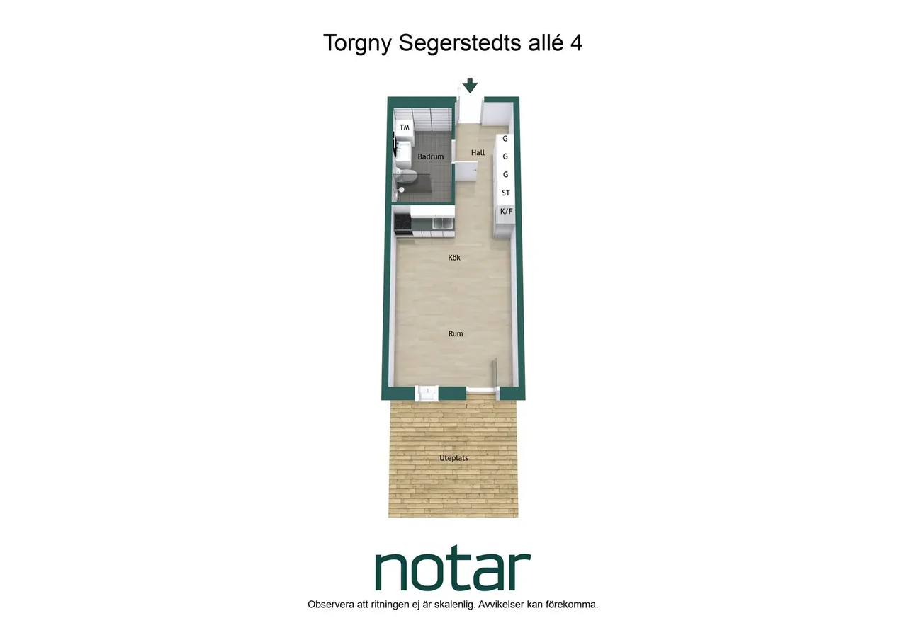 Planritning för Torgny Segerstedts Allé 4