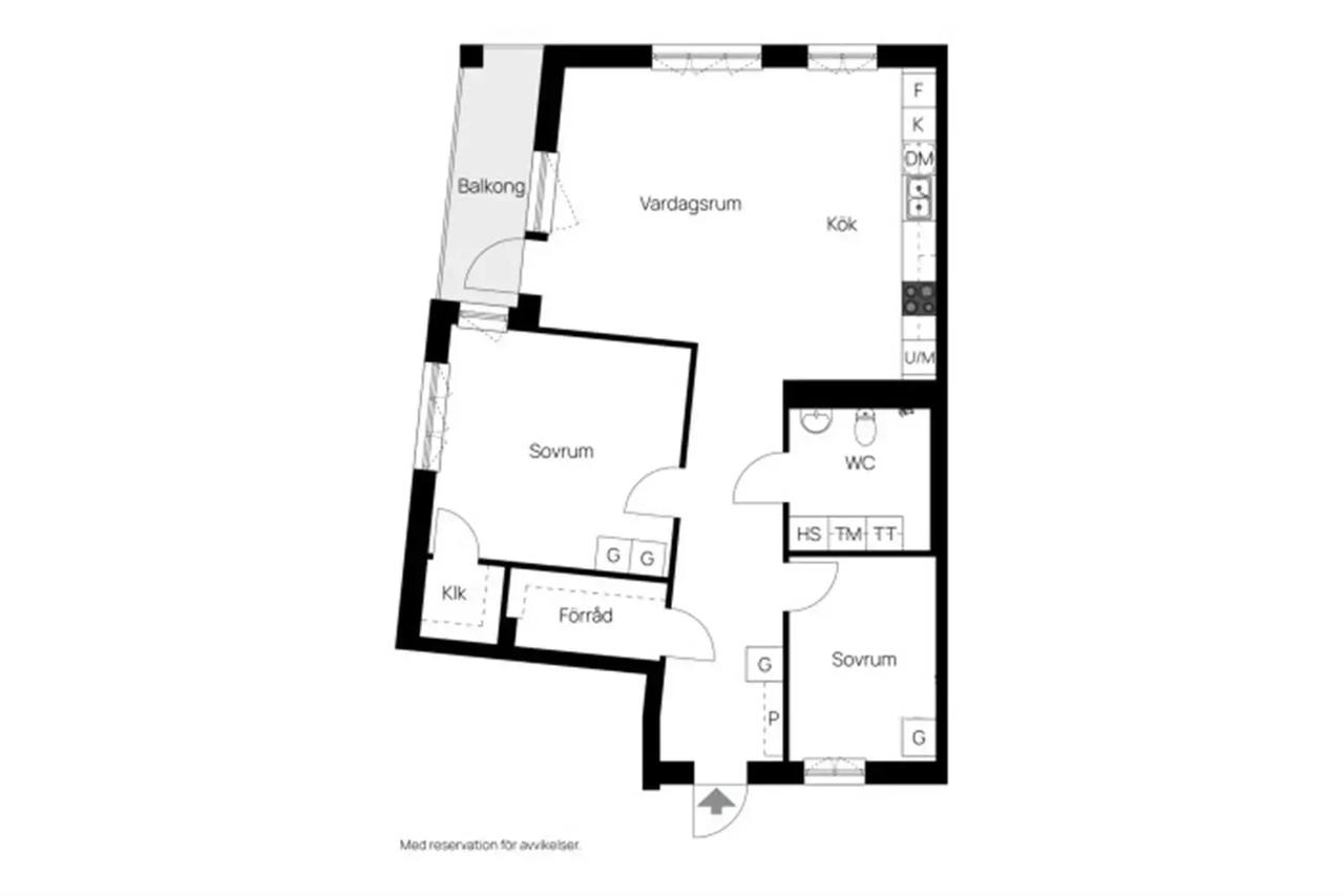 Planritning för Gamla Uppsalagatan 125