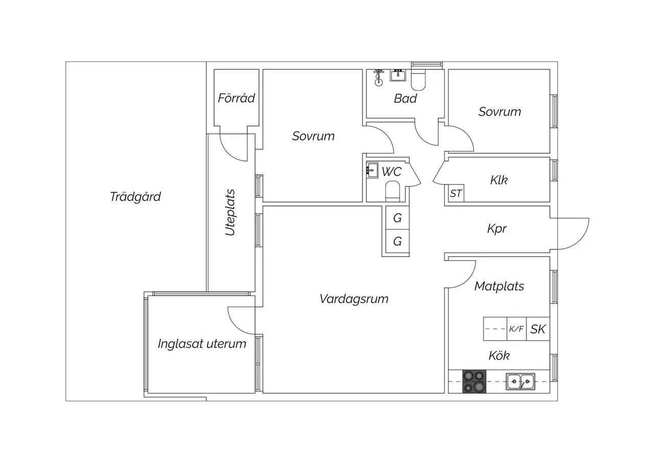 Floor plan for Klågerupsvägen 311A