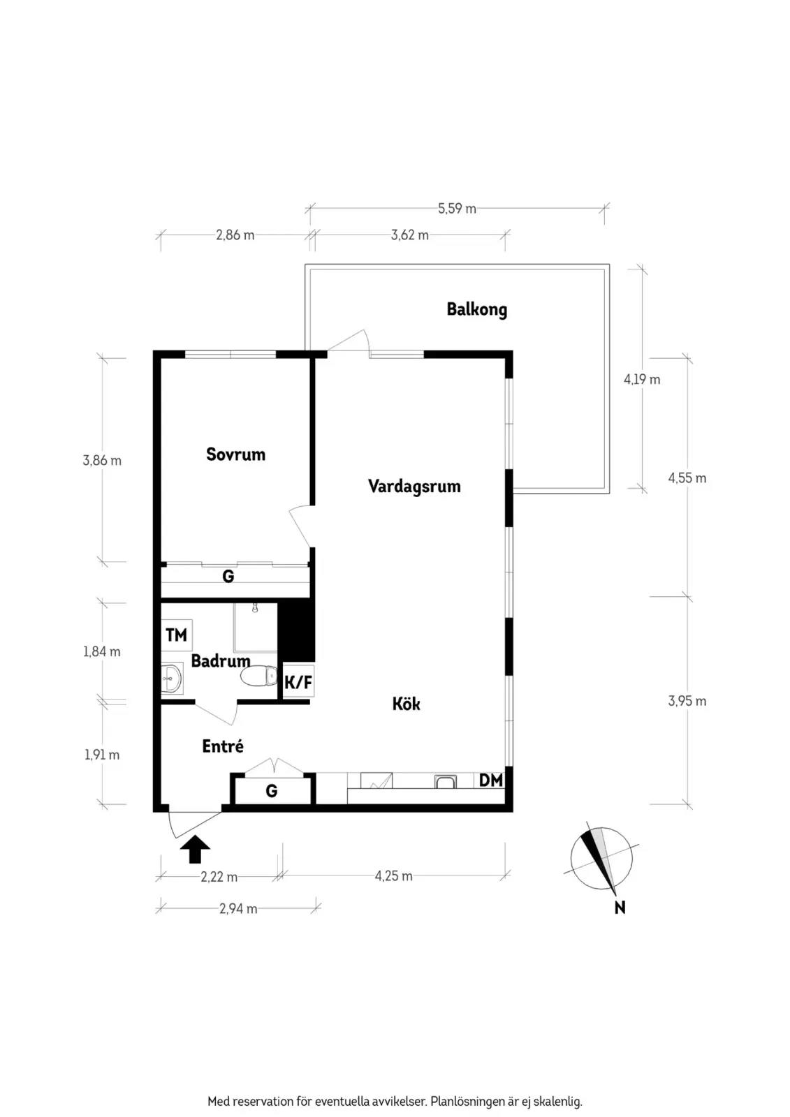 Floor plan for Träkilsgatan 48