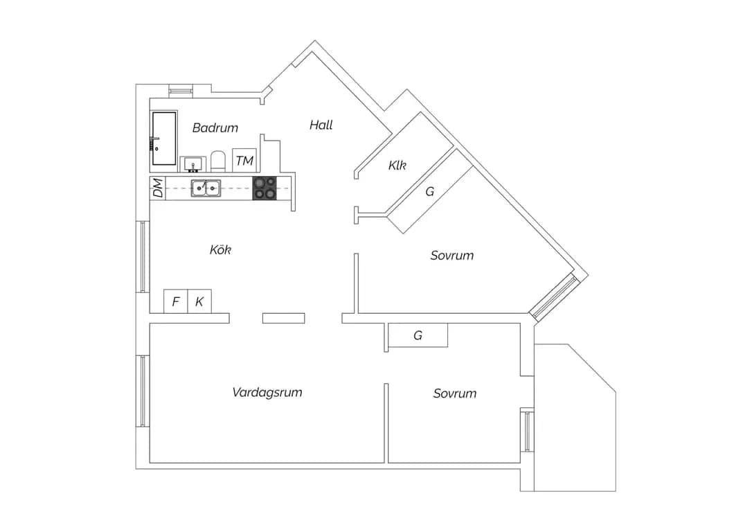 Planritning för Glavagatan 27