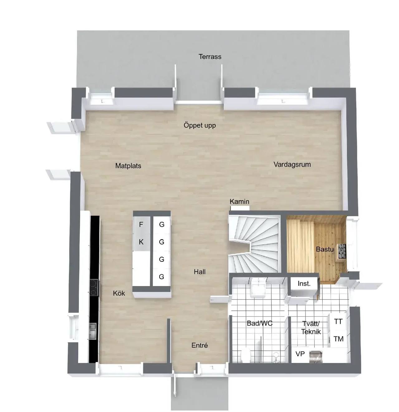 Floor plan for Rusthållarvägen 39