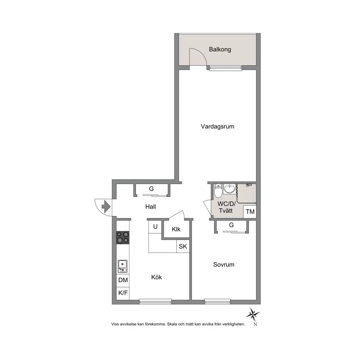 Floor plan for Hörngatan 33