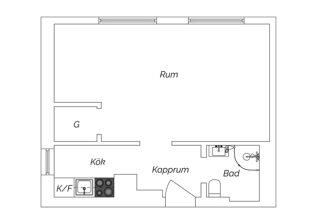 Planritning för Vitemöllegatan 4C