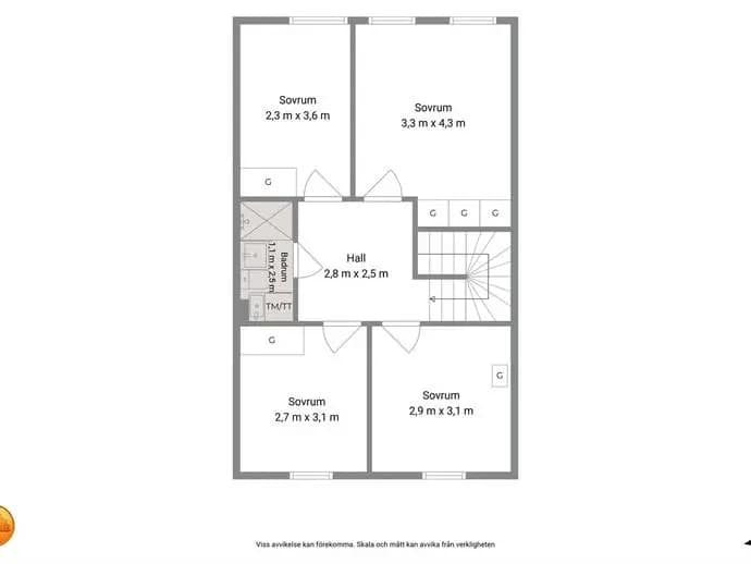 Floor plan for Kanelvägen 7