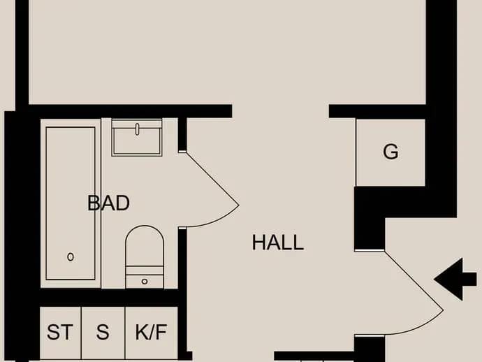 Planritning för Södra Promenaden 78B
