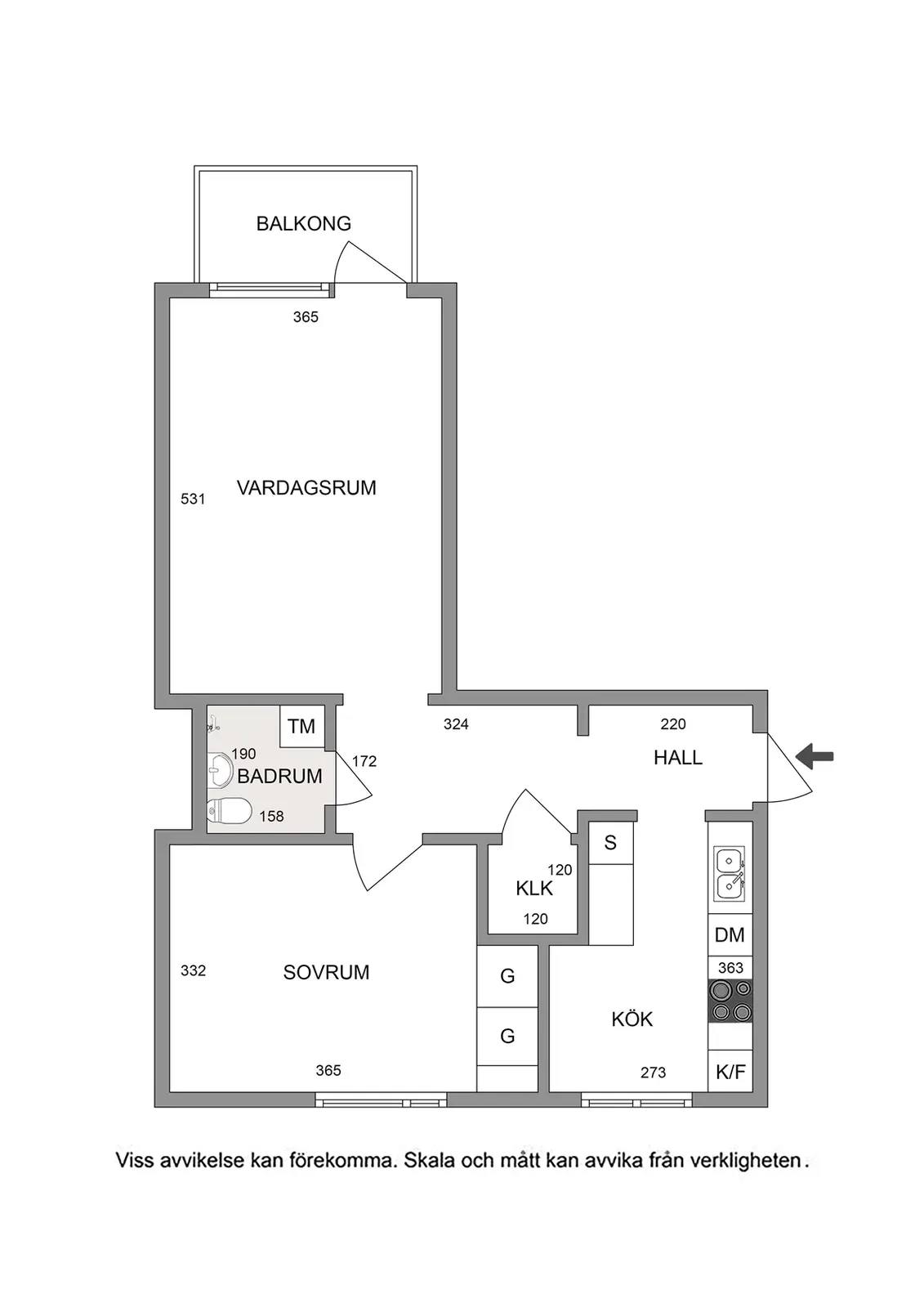 Floor plan for Gränsvägen 4