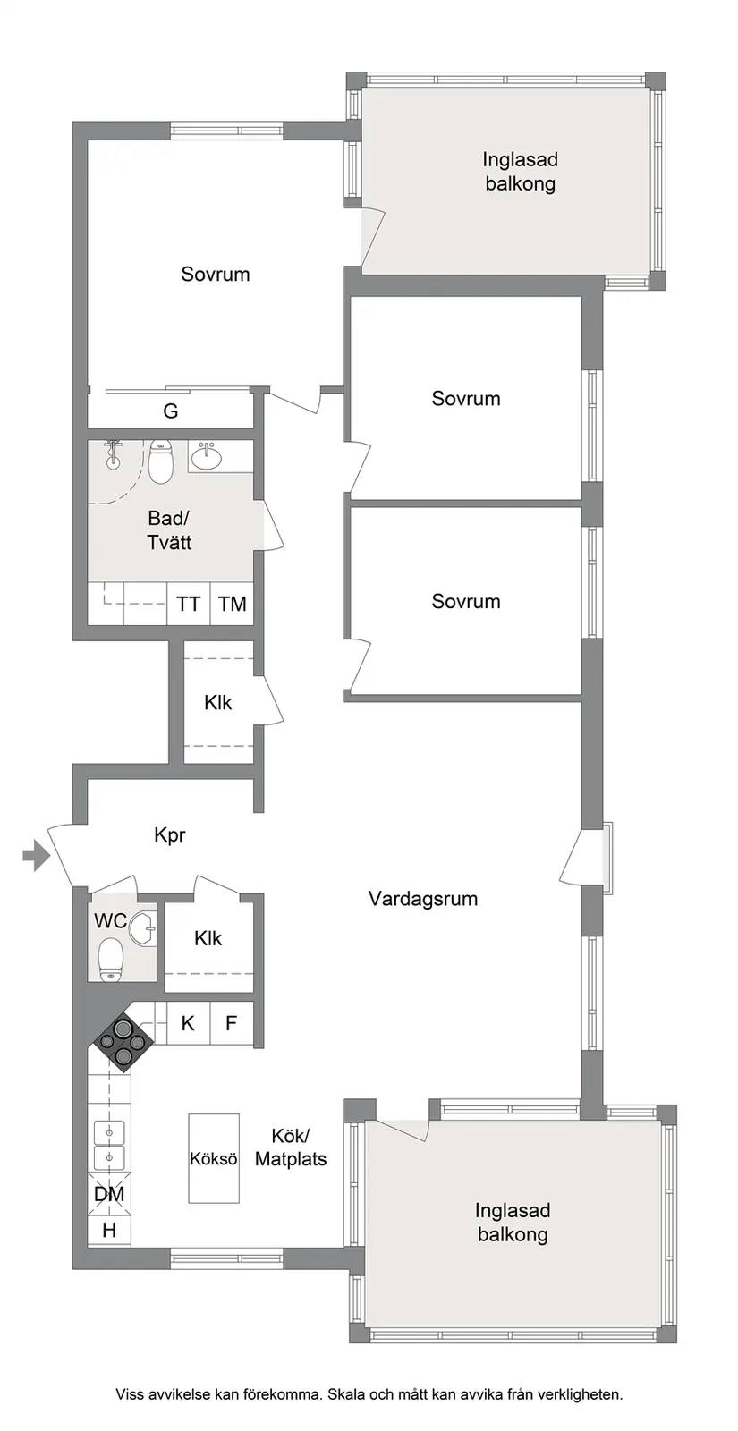 Planritning för Lindegårdsvägen 121