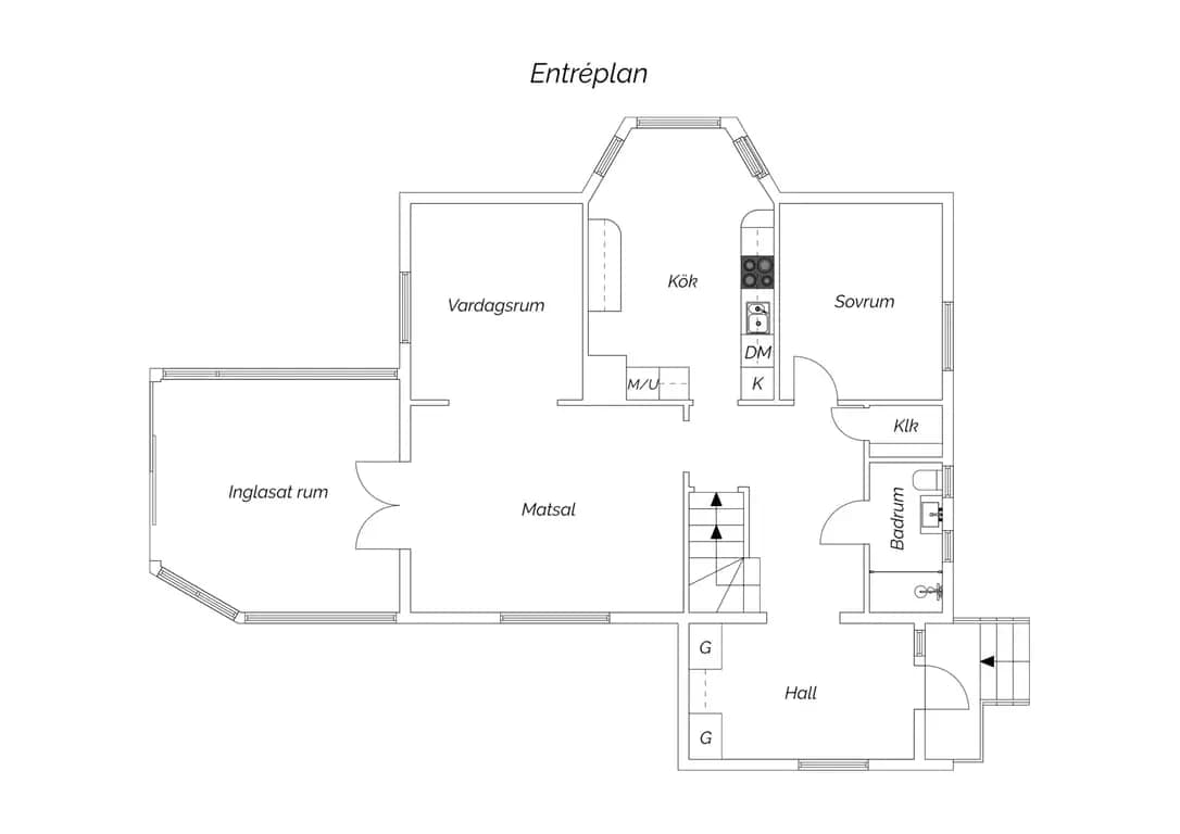 Planritning för Villavägen 6