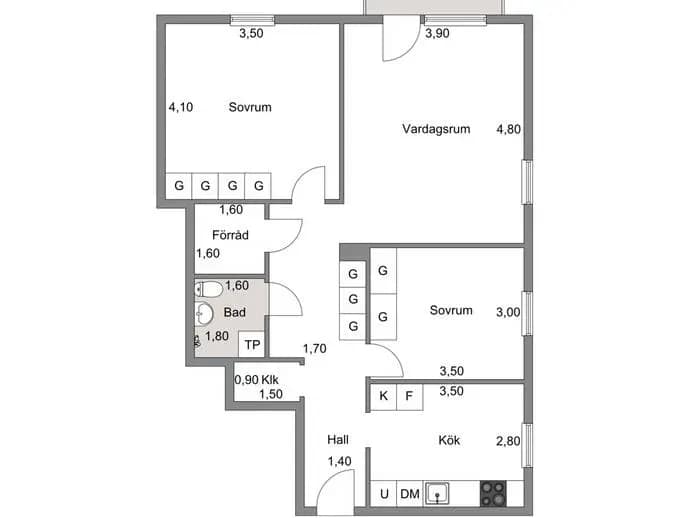 Planritning för Åsvägen 10