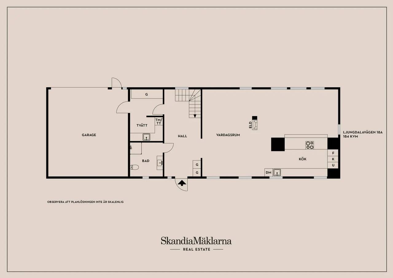 Floor plan for Ljungdalavägen 18A