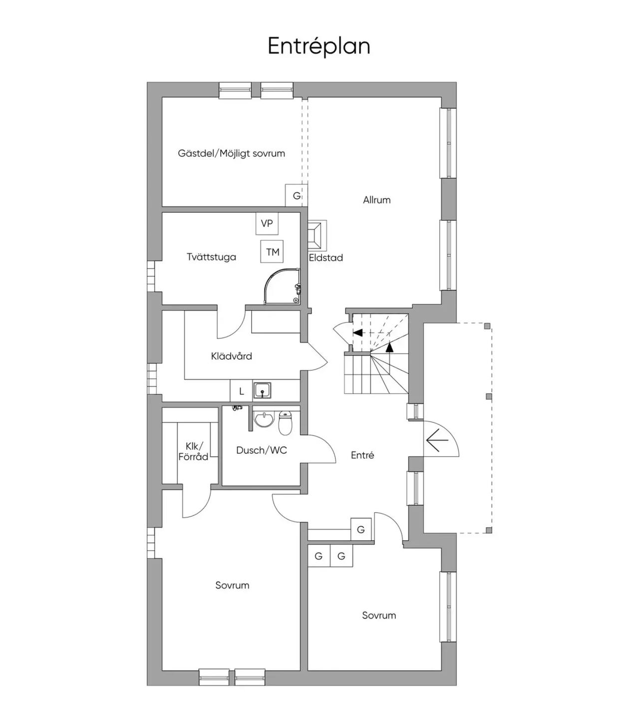Floor plan for Källvägen 2