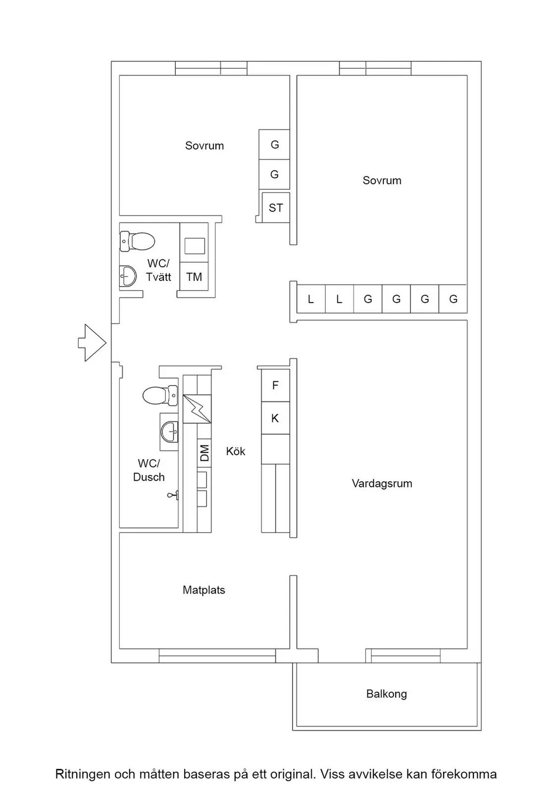 Planritning för Parternas Gränd 43