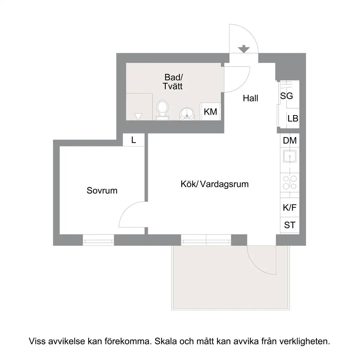 Planritning för Norrängavägen 5A