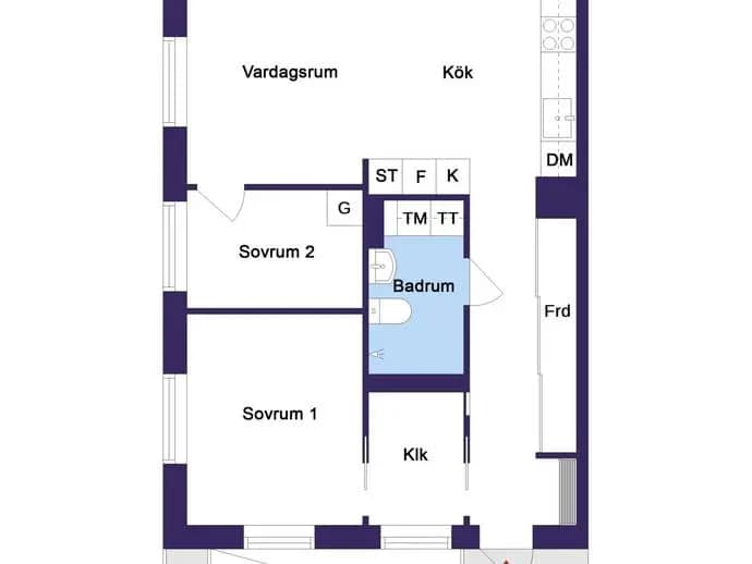 Floor plan for Fribordsgränd 5