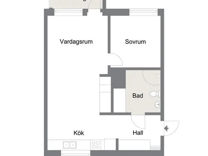 Floor plan for Lägatan 8A