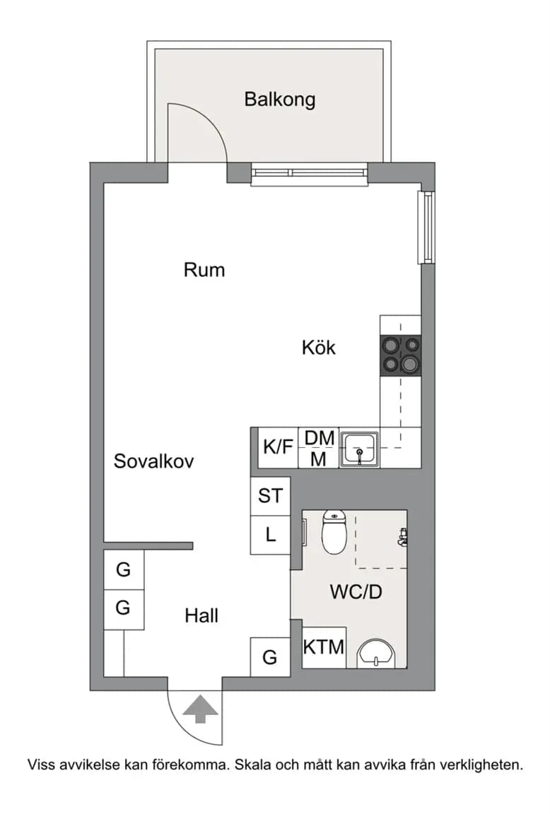 Floor plan for Enspännargatan 12A, vån 4