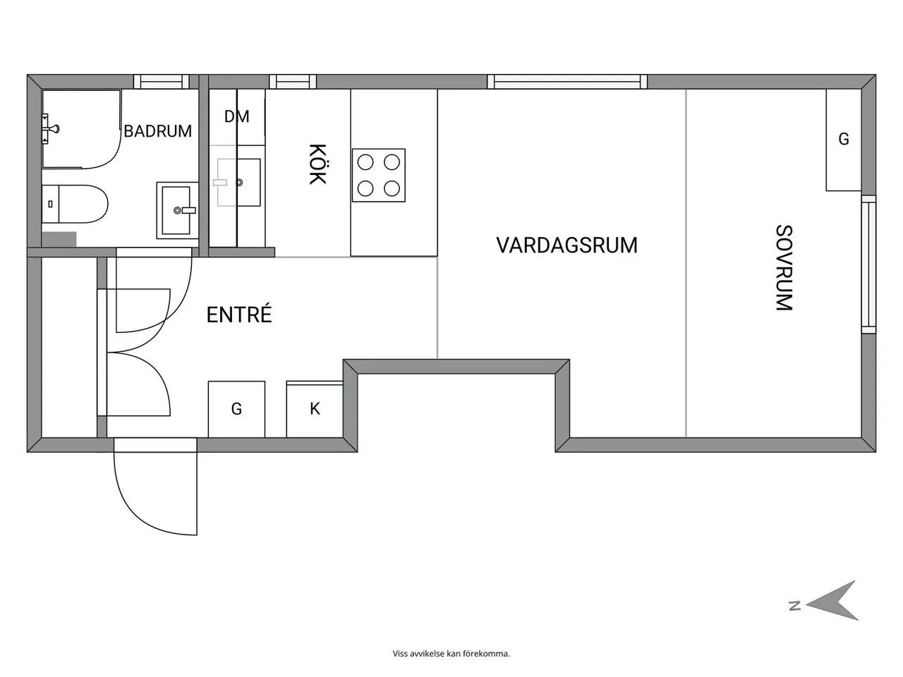 Planritning för Storgatan 26A