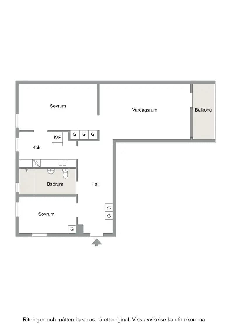 Floor plan for Sturegatan 3B