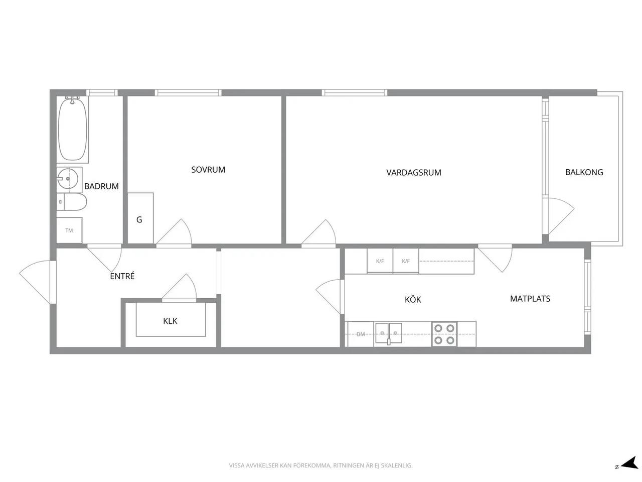 Floor plan for Knektegårdsgatan 51B