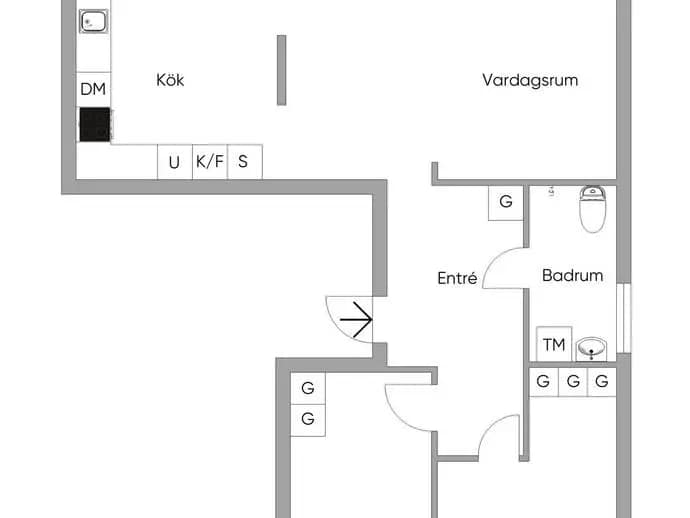Floor plan for Alkalievägen 15A