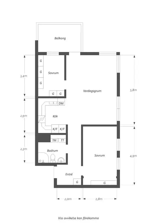 Floor plan for Olofsgatan 11
