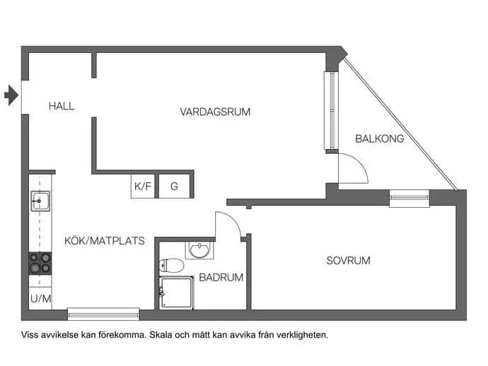 Floor plan for Valhallavägen 146F