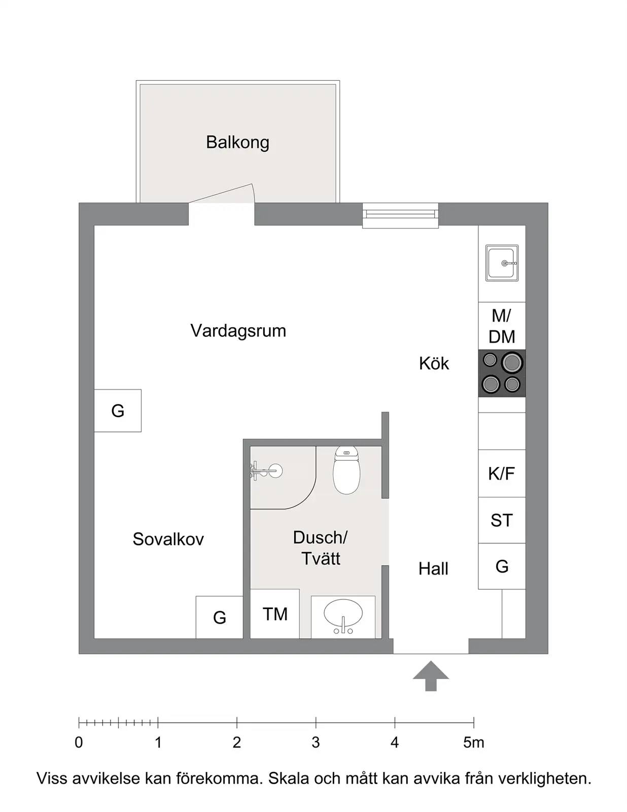 Planritning för Härnevi Skolväg 9B, 1tr