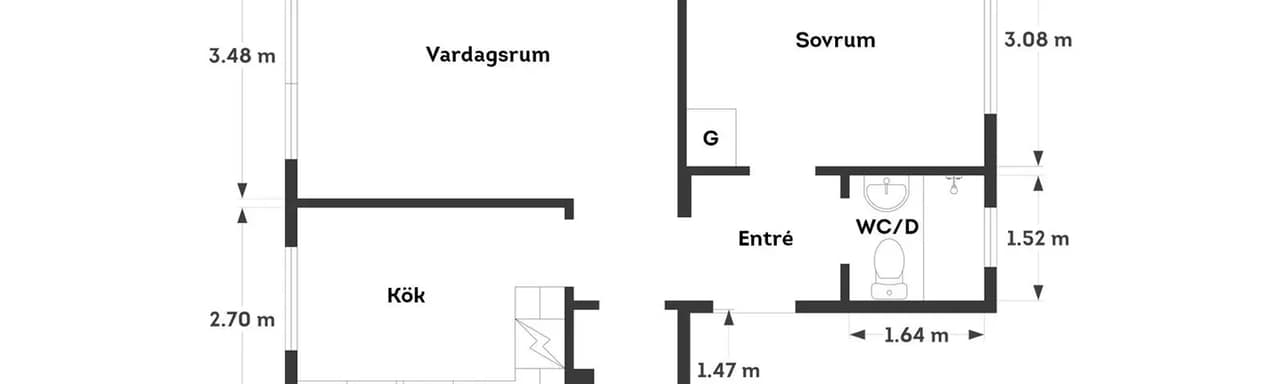 Floor plan for Oterdahlsgatan 8B