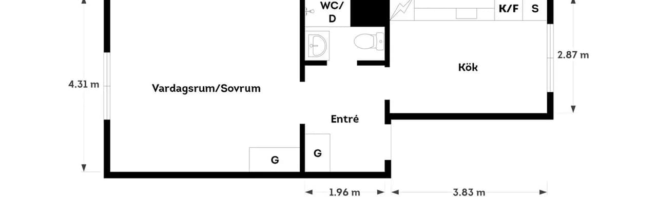 Floor plan for Knapegatan 5B