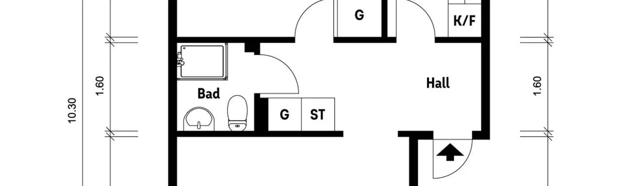 Floor plan for Vårlöksgatan 5F