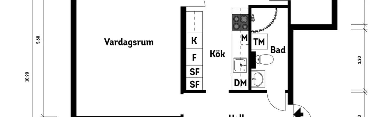 Floor plan for Kallblodsgatan 2b