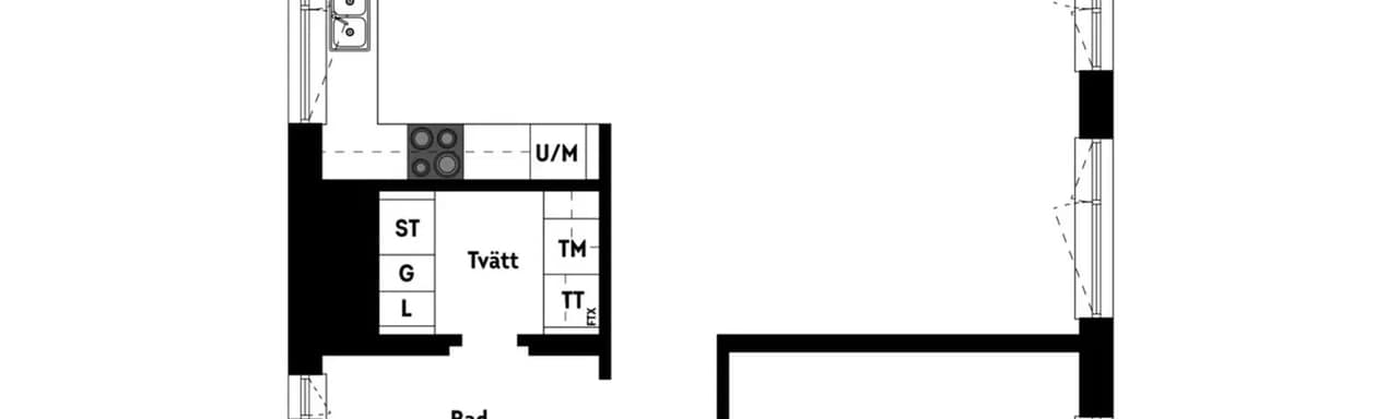 Floor plan for Södra Järnvägsgatan 4N