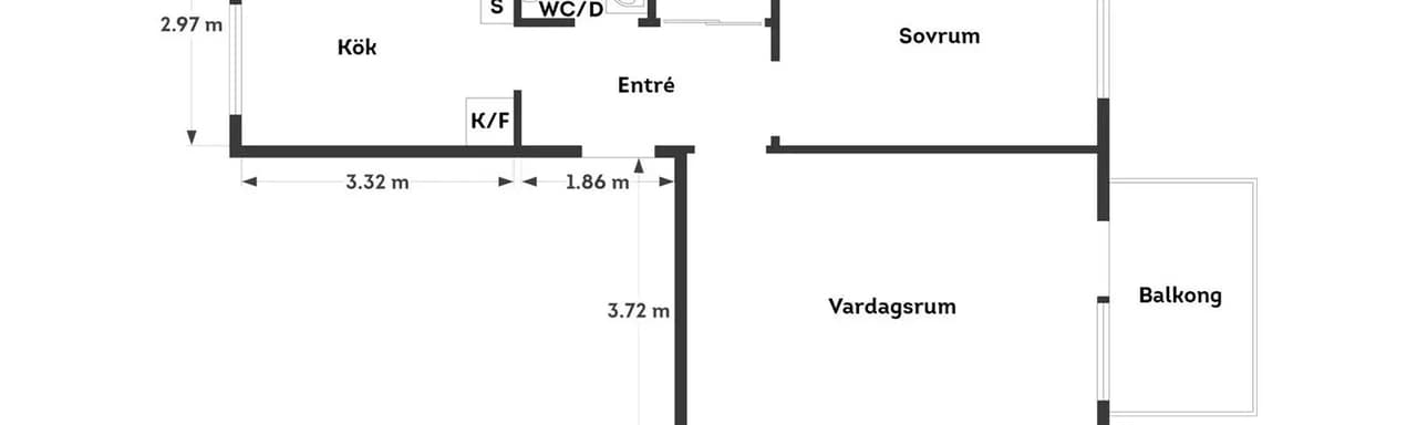 Floor plan for Östanvindsgatan 9A