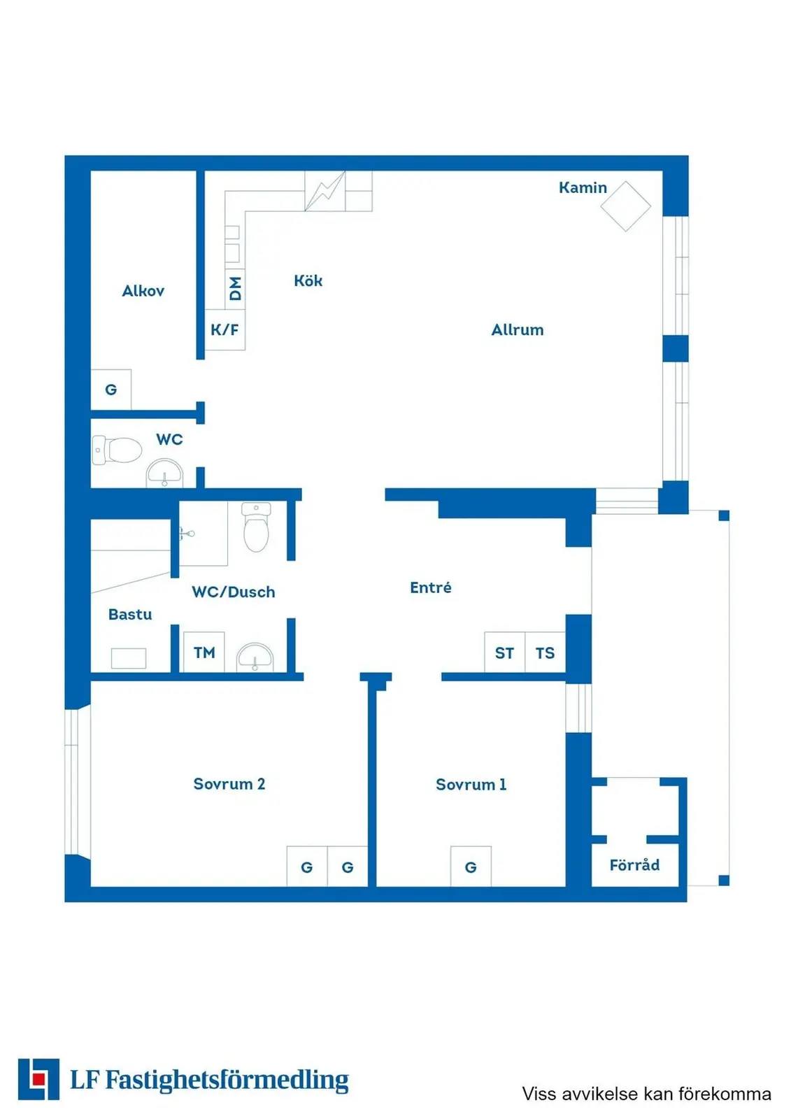 Floor plan for Högåsstigen 15E, LGH 15