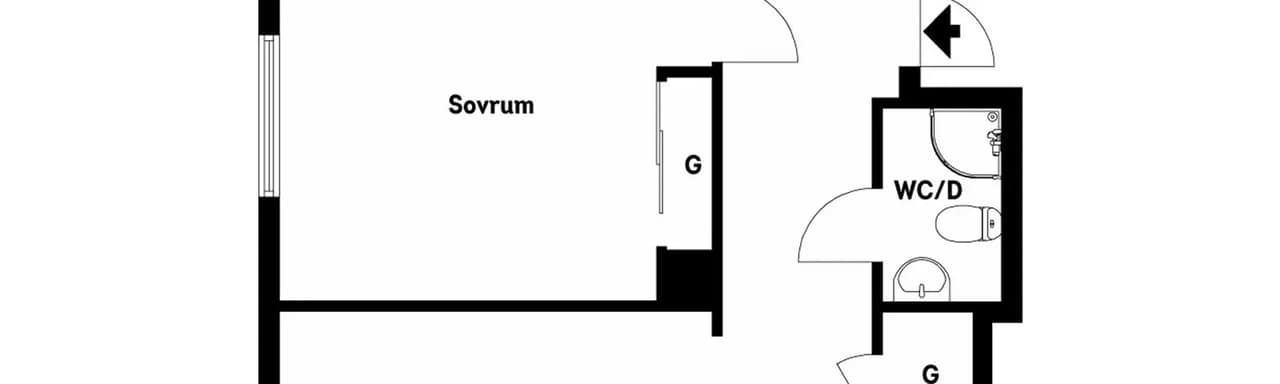 Floor plan for Bomgatan 10B