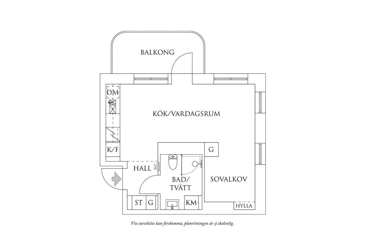 Floor plan for Hedtångsvägen 5B