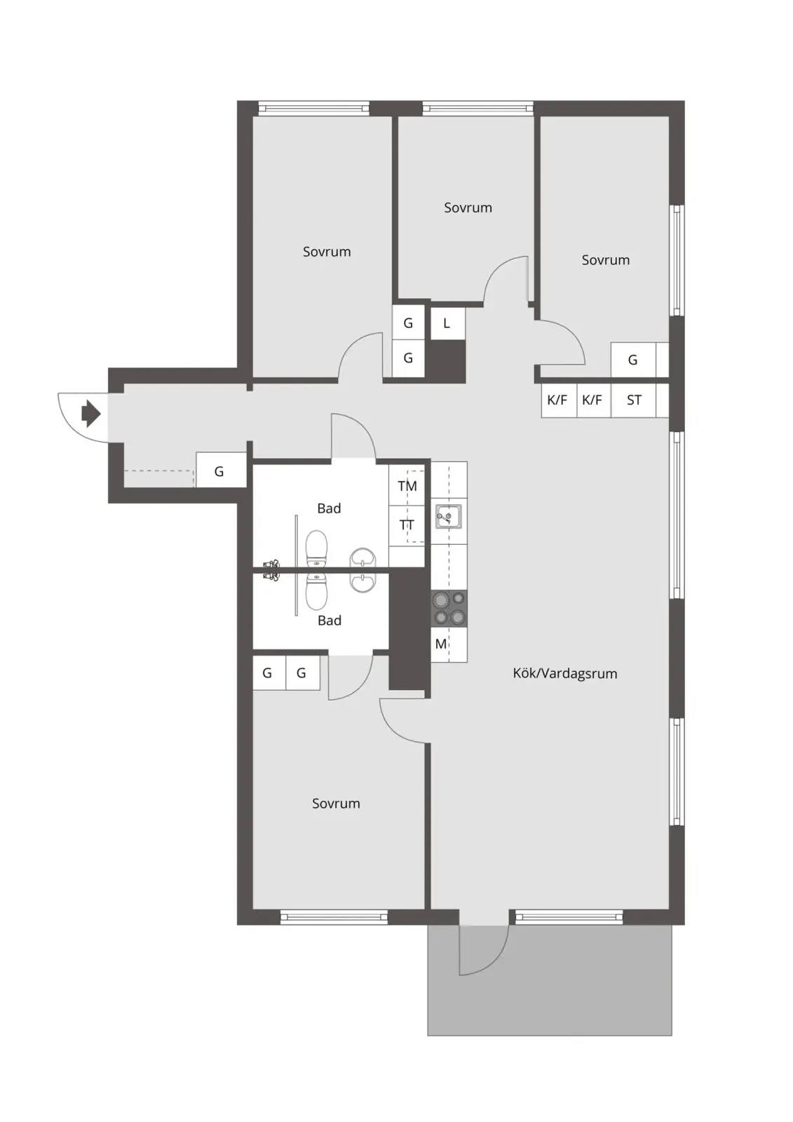 Planritning för Skördevägen 49
