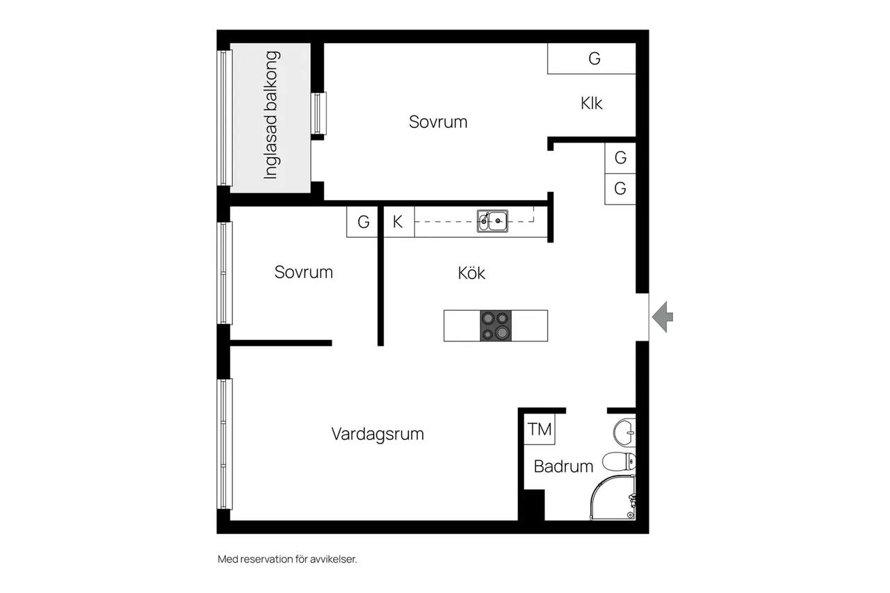 Planritning för Svartbäcksgatan 43F