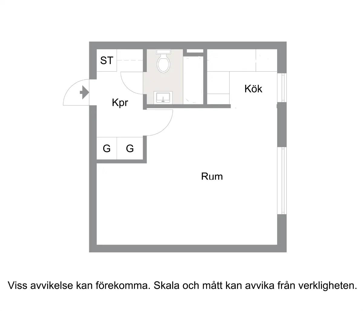 Floor plan for Möllevångsgatan 30A
