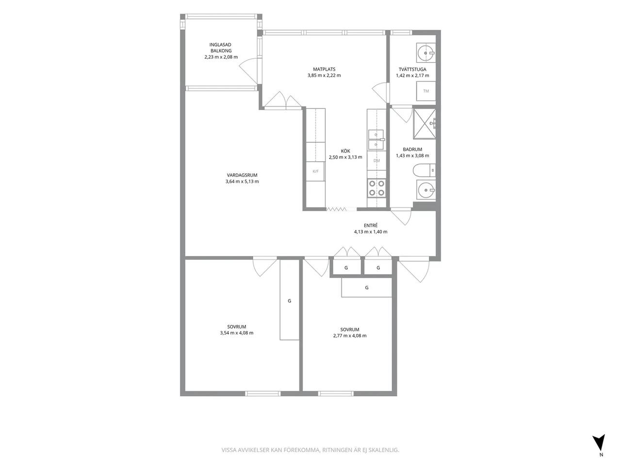 Floor plan for Svängrumsgatan 12 Lgh 1101