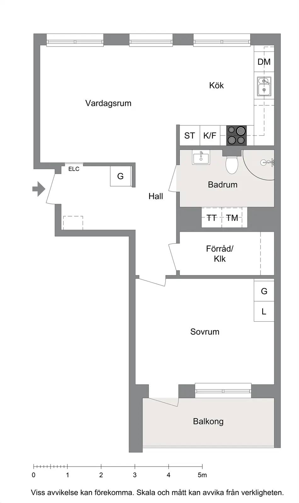 Floor plan for Eriksgränd 7